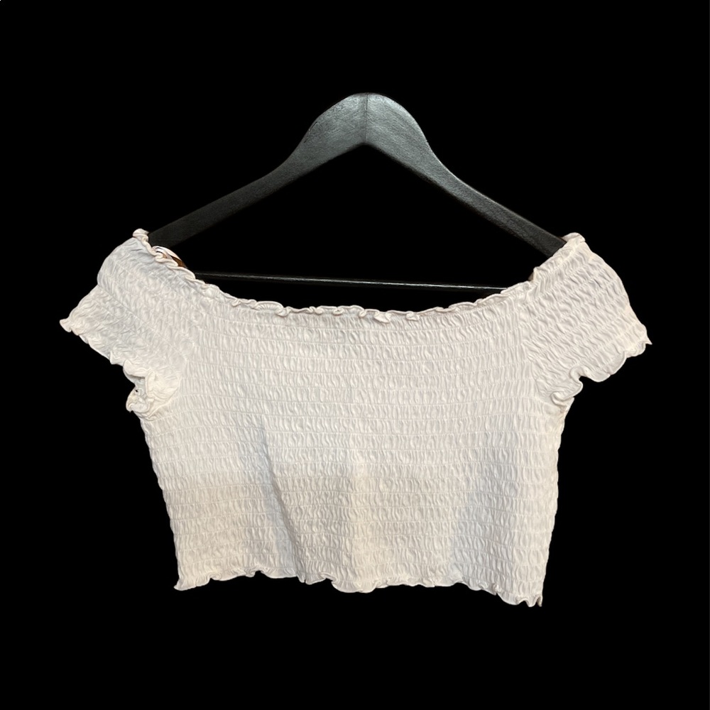 H&M white off the shoulder crop top